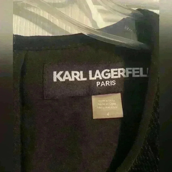 Nwt Karl Lagerfeld Dress Black lace size 4 - Picture 4 of 5